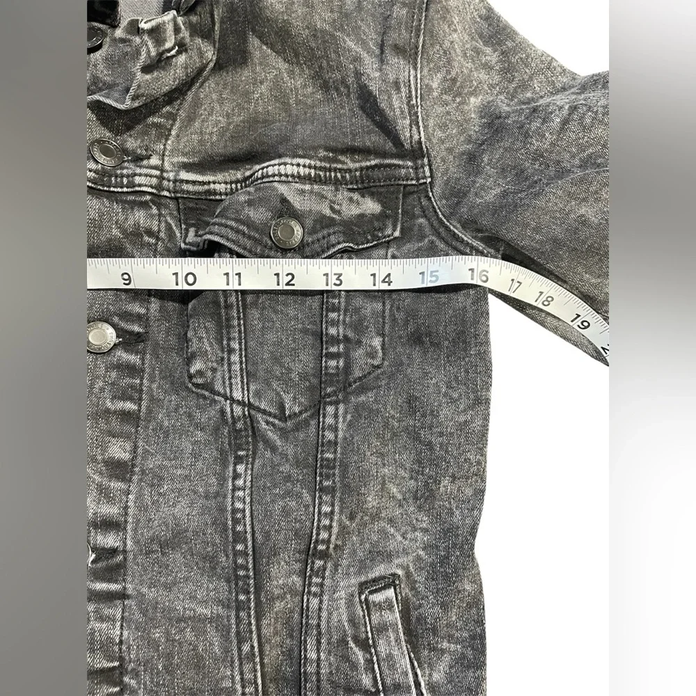 Altra Black Denim Graphic Long Sleeve Patch “Stay Out There” Jacket S Women’s - Picture 10 of 12
